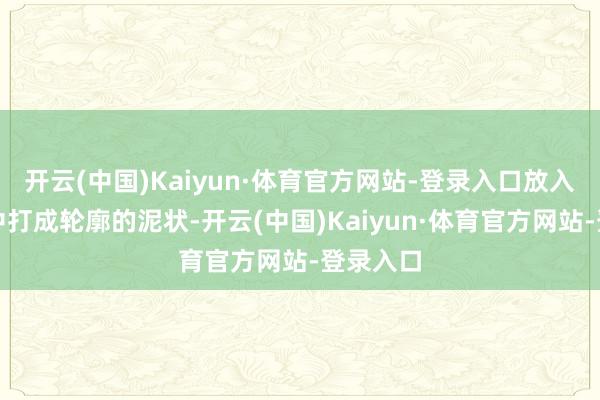 开云(中国)Kaiyun·体育官方网站-登录入口放入搅动机中打成轮廓的泥状-开云(中国)Kaiyun·体育官方网站-登录入口