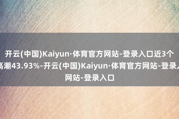 开云(中国)Kaiyun·体育官方网站-登录入口近3个月高潮43.93%-开云(中国)Kaiyun·体育官方网站-登录入口