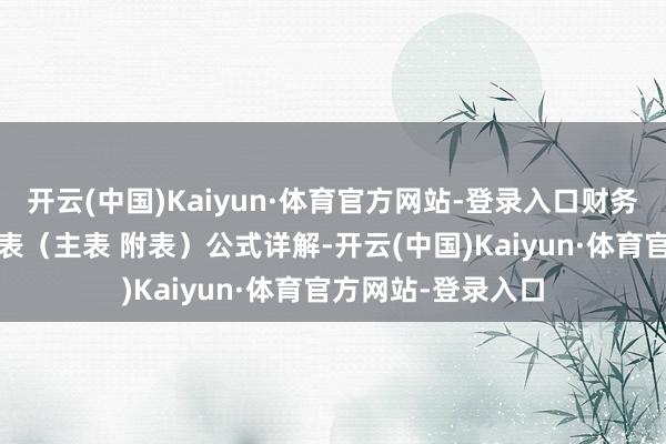 开云(中国)Kaiyun·体育官方网站-登录入口财务常识——现款流量表（主表 附表）公式详解-开云(中国)Kaiyun·体育官方网站-登录入口
