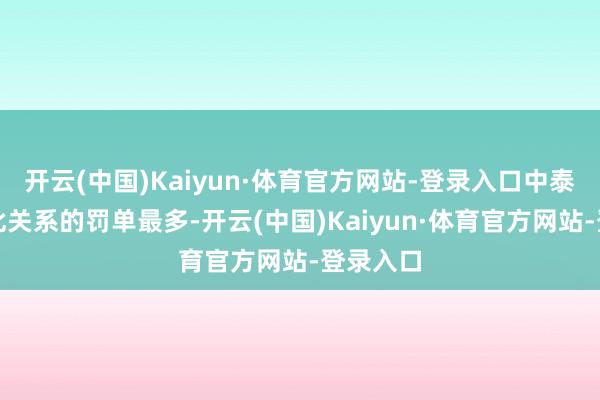 开云(中国)Kaiyun·体育官方网站-登录入口中泰证券跟此关系的罚单最多-开云(中国)Kaiyun·体育官方网站-登录入口