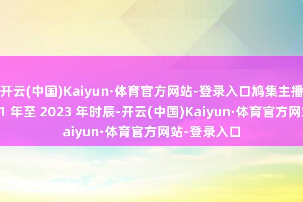 开云(中国)Kaiyun·体育官方网站-登录入口鸠集主播余洋在 2021 年至 2023 年时辰-开云(中国)Kaiyun·体育官方网站-登录入口