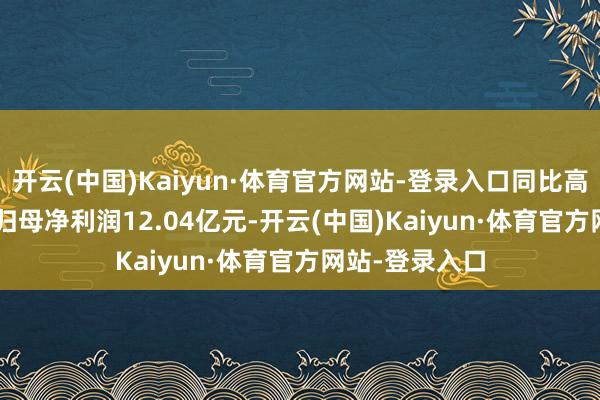 开云(中国)Kaiyun·体育官方网站-登录入口同比高潮17.83%；归母净利润12.04亿元-开云(中国)Kaiyun·体育官方网站-登录入口