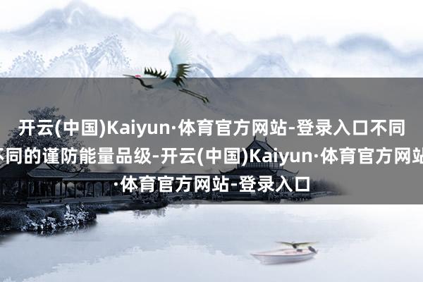 开云(中国)Kaiyun·体育官方网站-登录入口不同系列对应不同的谨防能量品级-开云(中国)Kaiyun·体育官方网站-登录入口