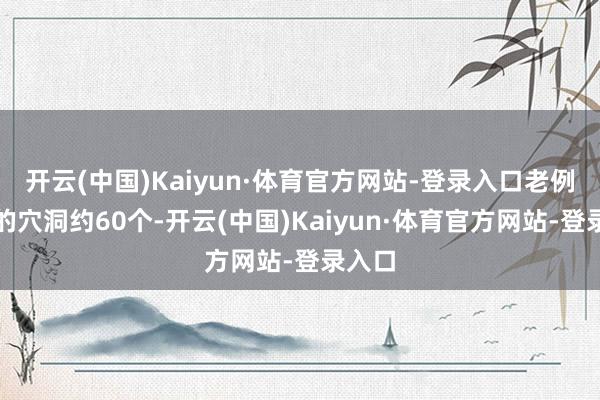 开云(中国)Kaiyun·体育官方网站-登录入口老例绽放的穴洞约60个-开云(中国)Kaiyun·体育官方网站-登录入口
