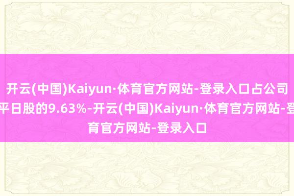 开云(中国)Kaiyun·体育官方网站-登录入口占公司已刊行平日股的9.63%-开云(中国)Kaiyun·体育官方网站-登录入口