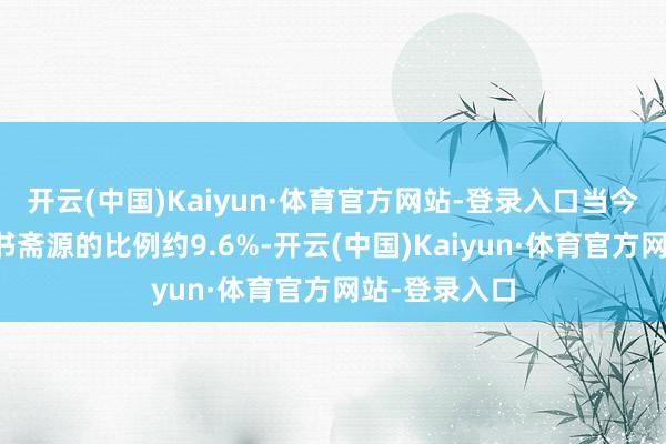 开云(中国)Kaiyun·体育官方网站-登录入口当今的已签认购书斋源的比例约9.6%-开云(中国)Kaiyun·体育官方网站-登录入口