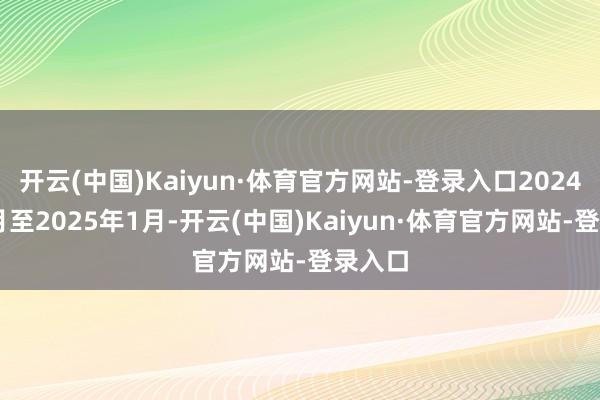 开云(中国)Kaiyun·体育官方网站-登录入口2024年12月至2025年1月-开云(中国)Kaiyun·体育官方网站-登录入口