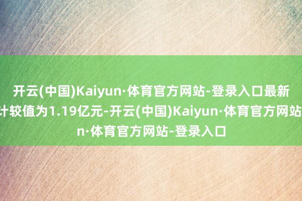 开云(中国)Kaiyun·体育官方网站-登录入口最新钞票净值计较值为1.19亿元-开云(中国)Kaiyun·体育官方网站-登录入口