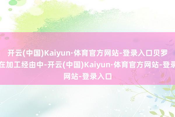 开云(中国)Kaiyun·体育官方网站-登录入口贝罗镜片在加工经由中-开云(中国)Kaiyun·体育官方网站-登录入口