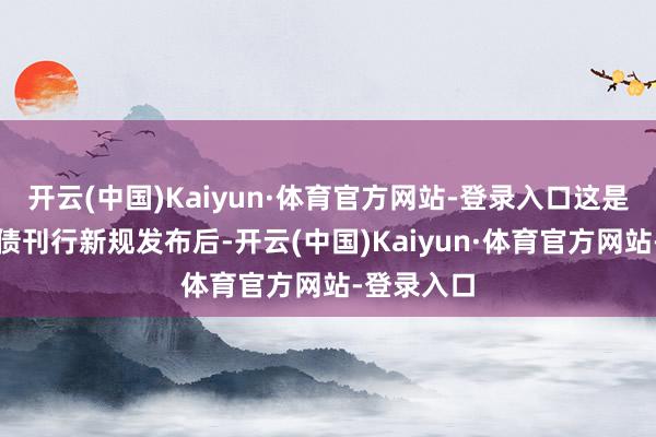 开云(中国)Kaiyun·体育官方网站-登录入口这是扶助科创债刊行新规发布后-开云(中国)Kaiyun·体育官方网站-登录入口